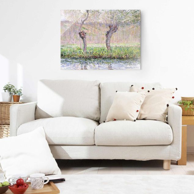 Obrazy na szkle poziomy Claude Monet - Drzewa wierzbowe na wiosnę