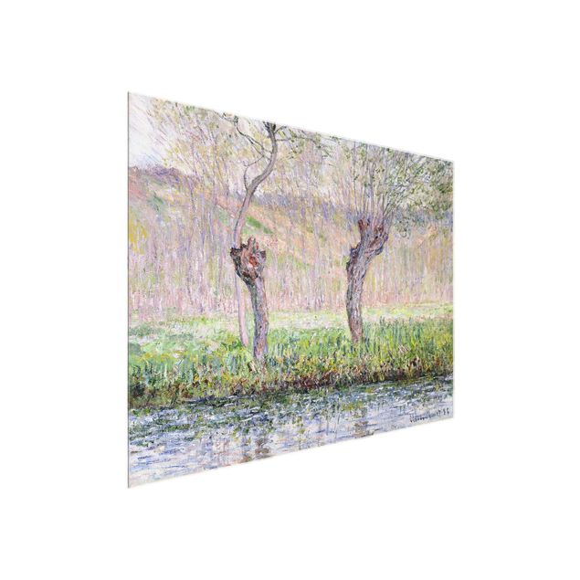 Obrazy na szkle artyści Claude Monet - Drzewa wierzbowe na wiosnę