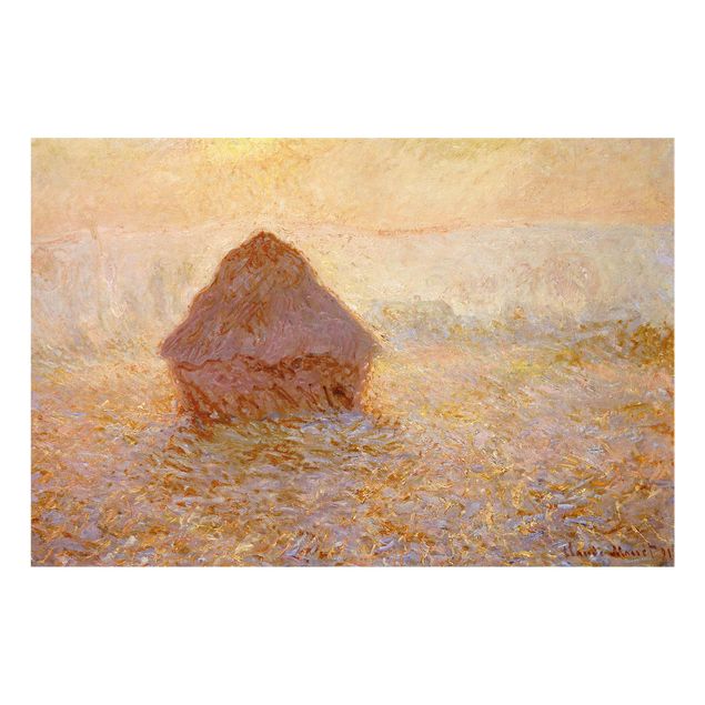 Obrazy na szkle krajobraz Claude Monet - Stóg siana we mgle
