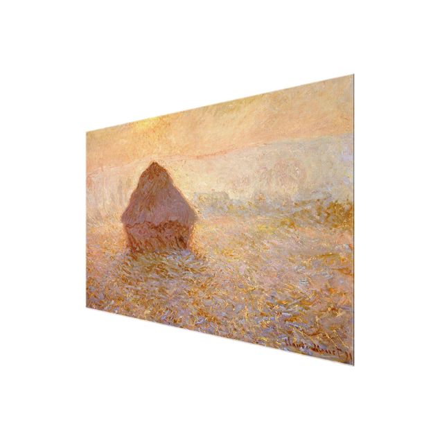 Nowoczesne obrazy do salonu Claude Monet - Stóg siana we mgle