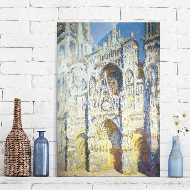 Obrazy na szkle architektura i horyzont Claude Monet - Katedra w Rouen
