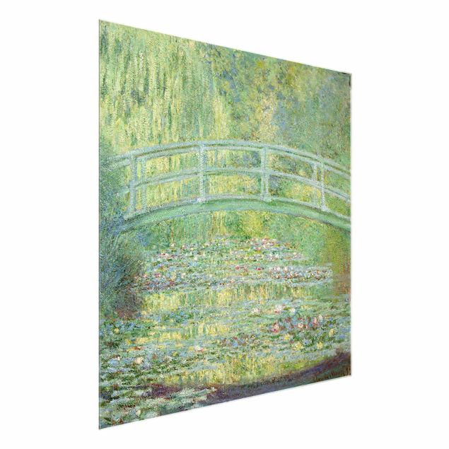 Obrazy na szkle kwadrat Claude Monet - Mostek japoński