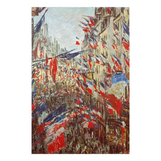 Impresjonizm obrazy Claude Monet - Ulica w dekoracji z flagą