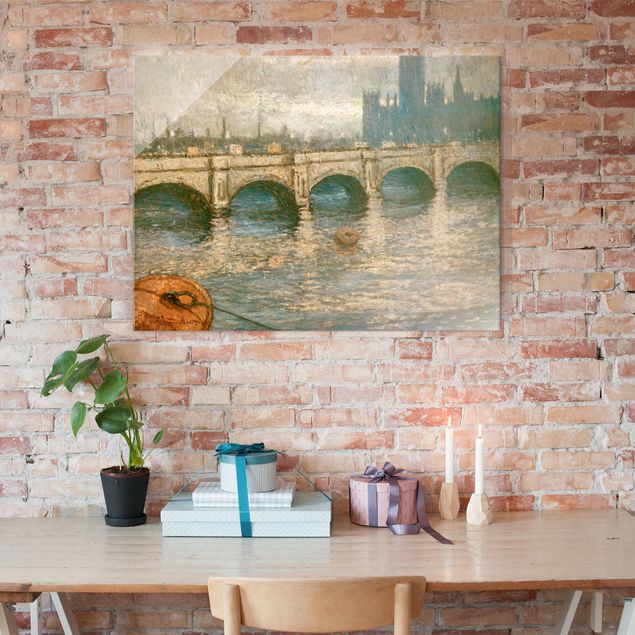 Obrazy na szkle Londyn Claude Monet - Most na Tamizie