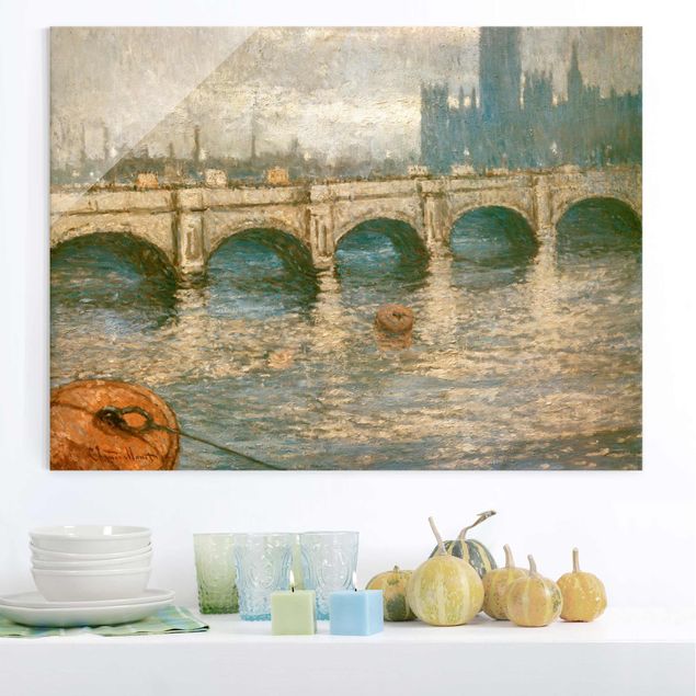 Obrazy na szkle architektura i horyzont Claude Monet - Most na Tamizie