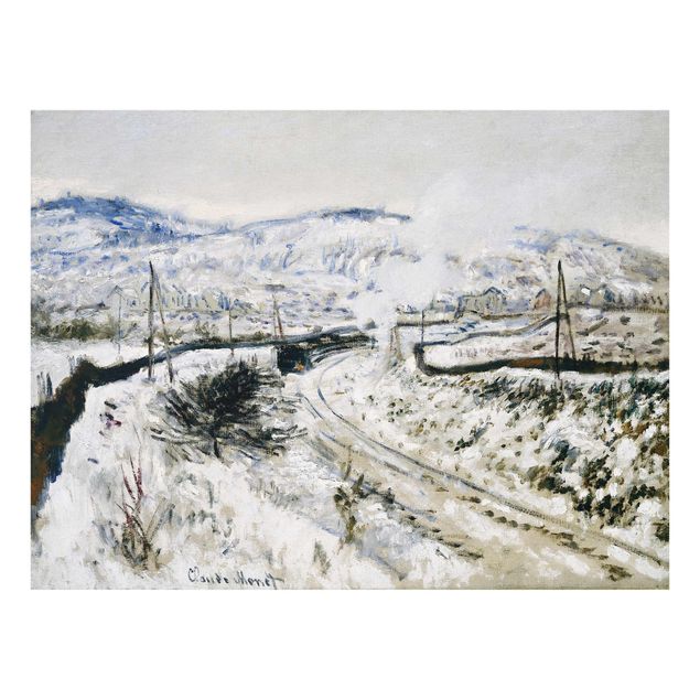 Obrazy na szkle góra Claude Monet - Pociąg na śniegu