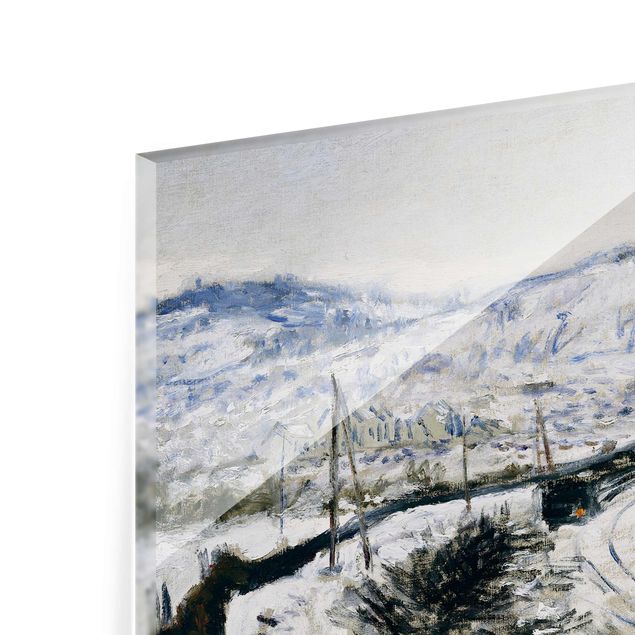 Nowoczesne obrazy do salonu Claude Monet - Pociąg na śniegu