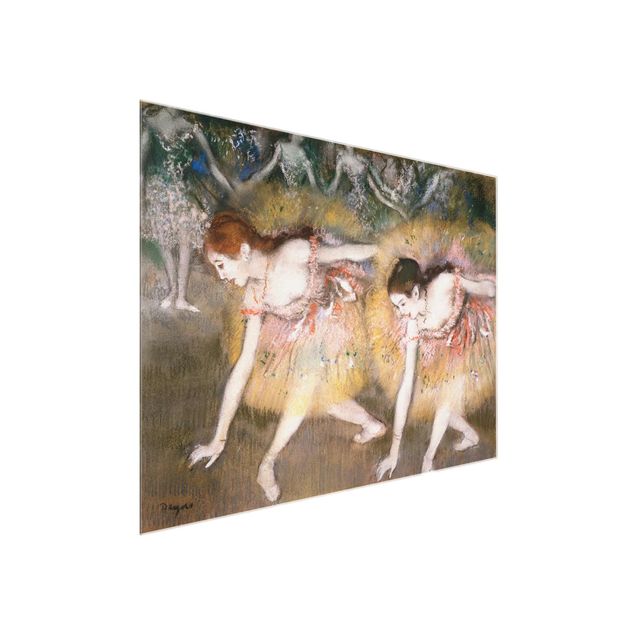 Obrazy na szkle poziomy Edgar Degas - Baleriny w ukłonie