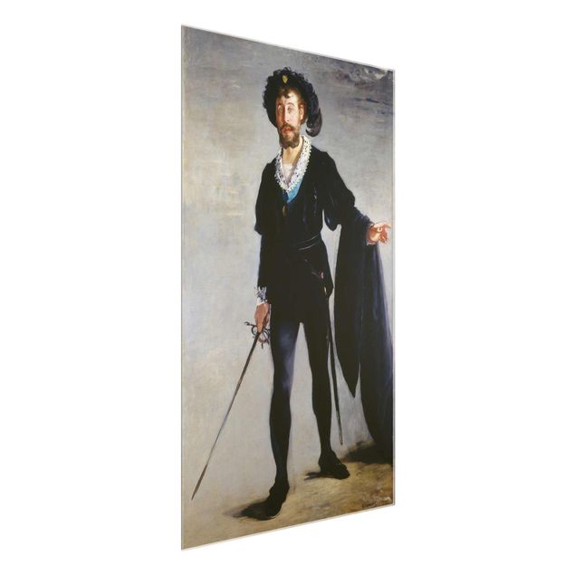 Obrazy na szkle artyści Edouard Manet - Śpiewak Jean-Baptiste Faure jako Hamlet