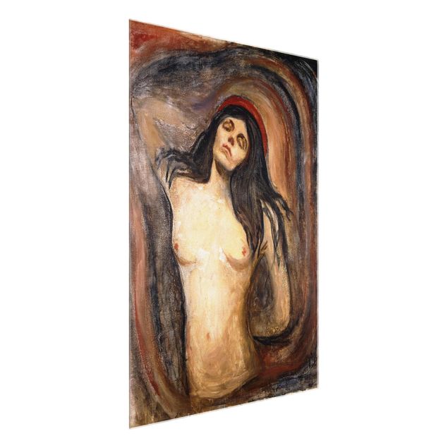 Obrazy na szkle portret Edvard Munch - Madonna