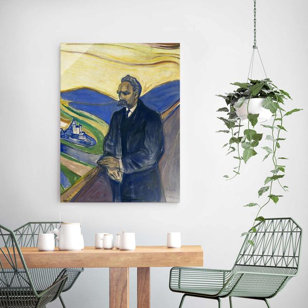 Obrazy na szkle portret Edvard Munch - Portret Nietzschego