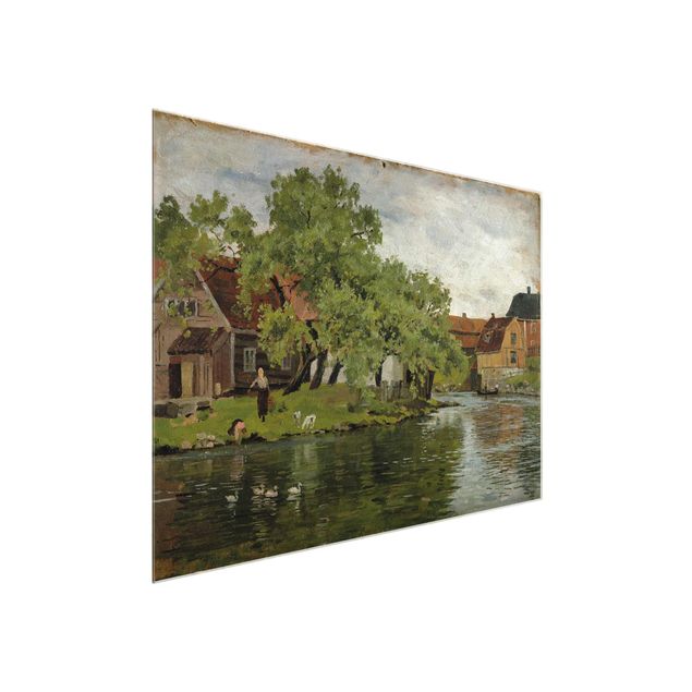 Obrazy na szkle poziomy Edvard Munch - Rzeka Akerselven