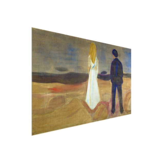Obrazy na szkle poziomy Edvard Munch - Dwoje ludzi
