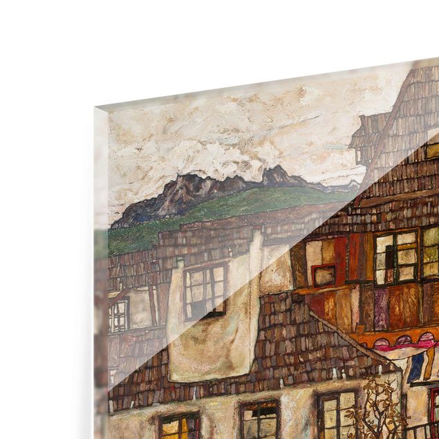 Nowoczesne obrazy Egon Schiele - Domy z suszącą się bielizną