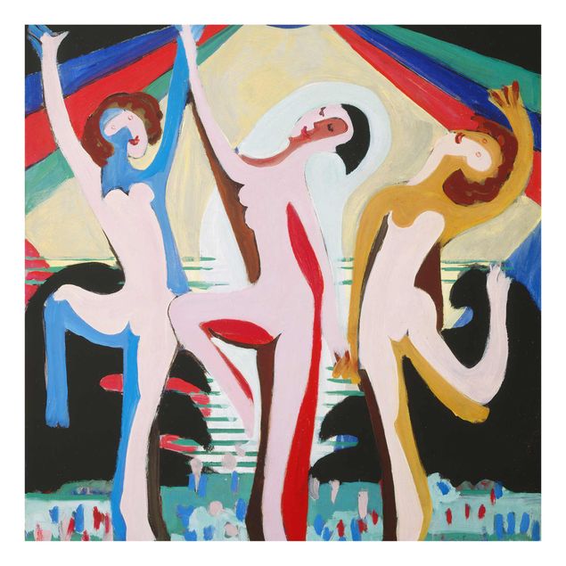 Nowoczesne obrazy do salonu Ernst Ludwig Kirchner - Taniec kolorów