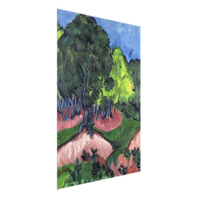 Obrazy na szkle krajobraz Ernst Ludwig Kirchner - Pejzaż z kasztanowcem