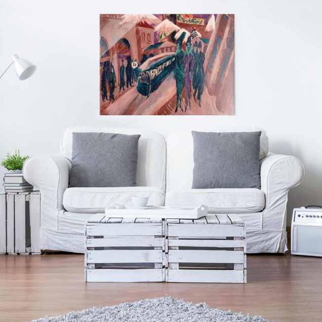 Obrazy na szkle poziomy Ernst Ludwig Kirchner - Ulica Lipska z koleją