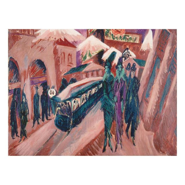 Obrazy do salonu nowoczesne Ernst Ludwig Kirchner - Ulica Lipska z koleją