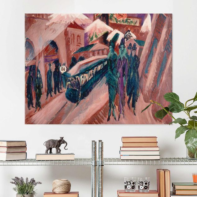 Obrazy na szkle Berlin Ernst Ludwig Kirchner - Ulica Lipska z koleją