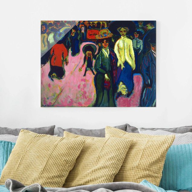 Obrazy na szkle portret Ernst Ludwig Kirchner - Scena uliczna