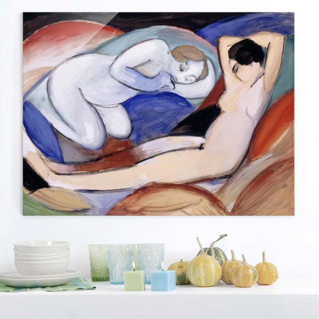 Obrazy na szkle erotyka Franz Marc - dwa akty