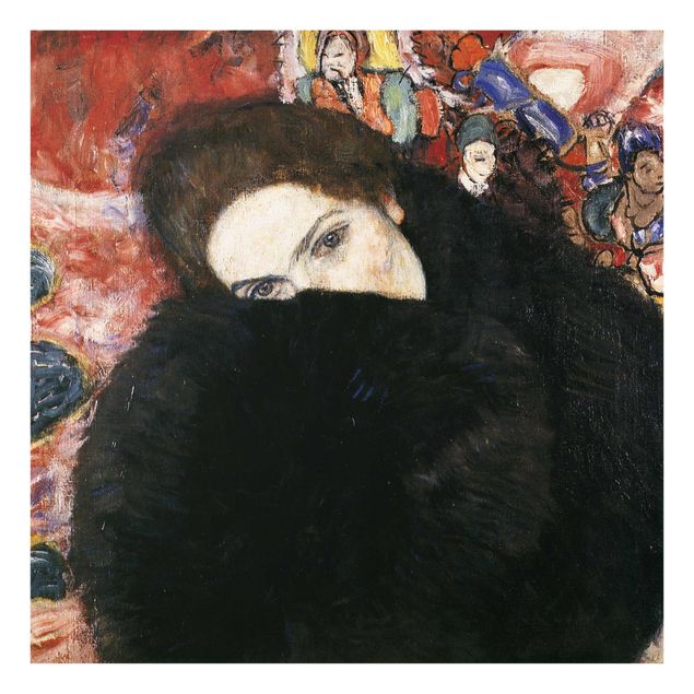 Obrazy do salonu nowoczesne Gustav Klimt - Dama z mufką