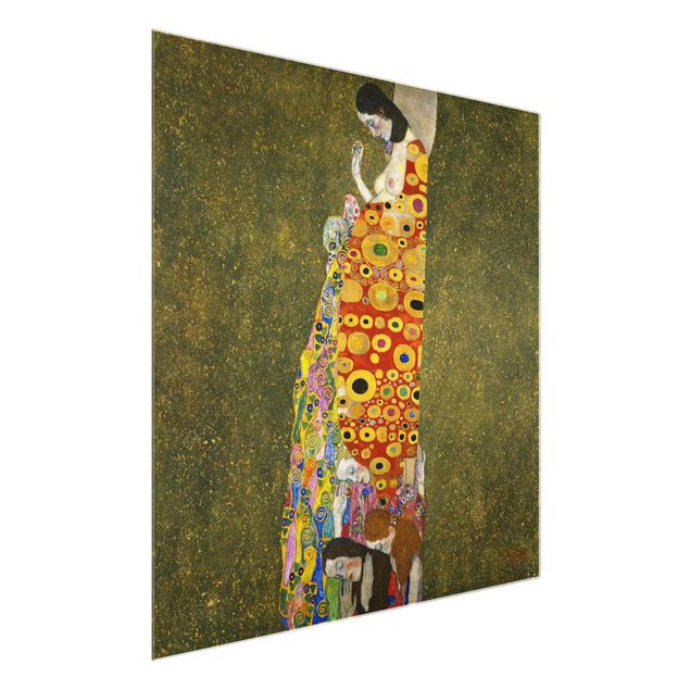 Obrazy na szkle kwadrat Gustav Klimt - Nadzieja II