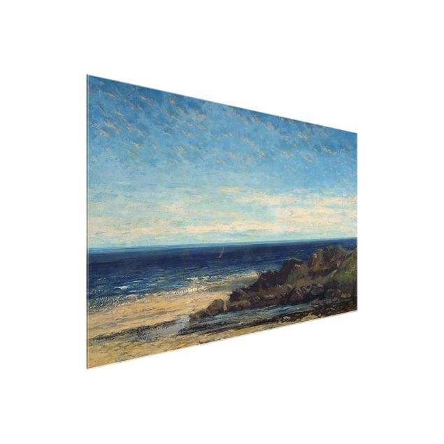 Obrazy na szkle wybrzeże Gustave Courbet - Błękitne morze
