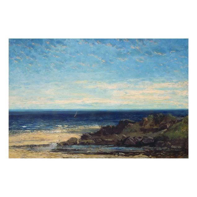 Obrazy na szkle krajobraz Gustave Courbet - Błękitne morze