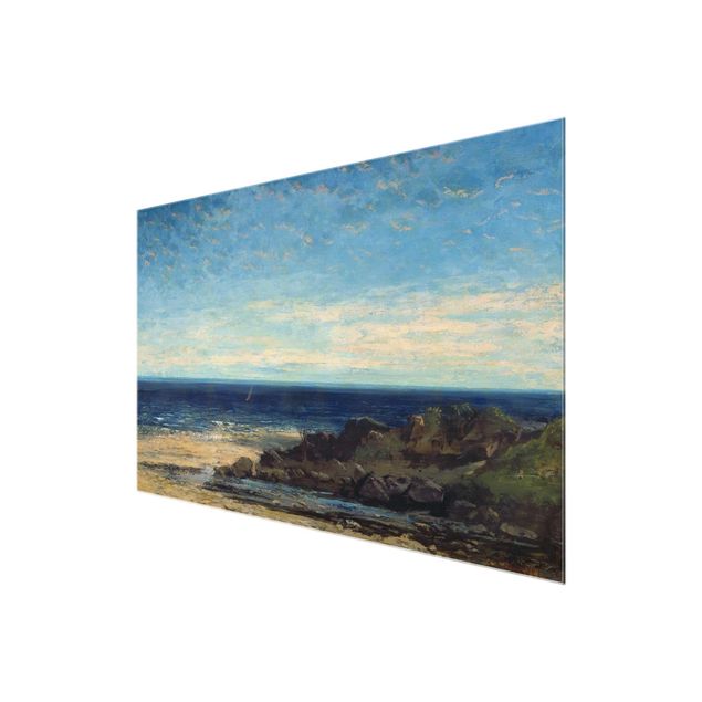 Obrazy na szkle plaża Gustave Courbet - Błękitne morze