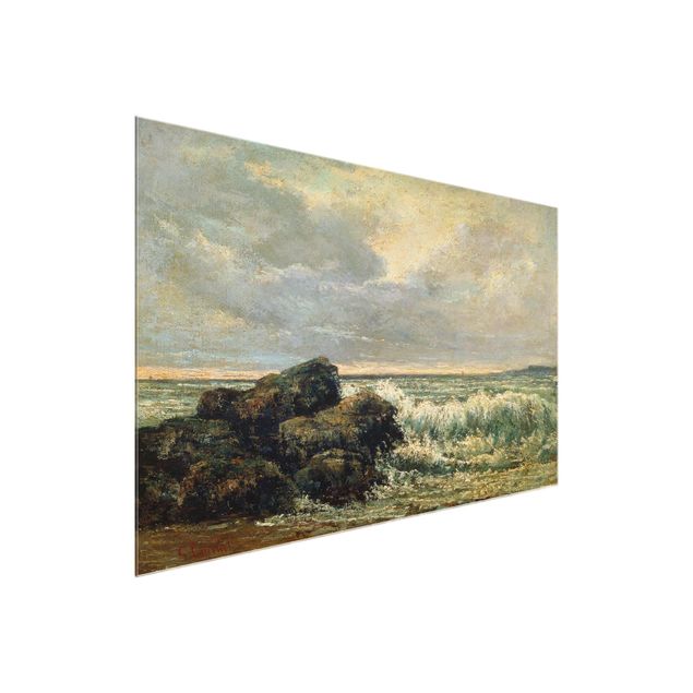 Obrazy na szkle wybrzeże Gustave Courbet - Fala