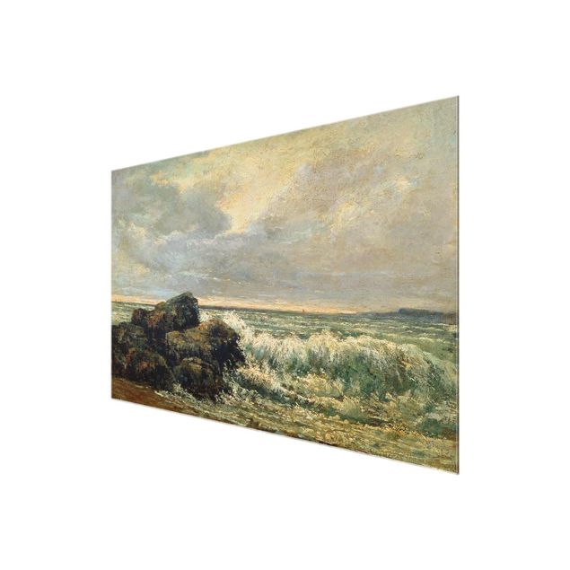 Obrazy na szkle plaża Gustave Courbet - Fala
