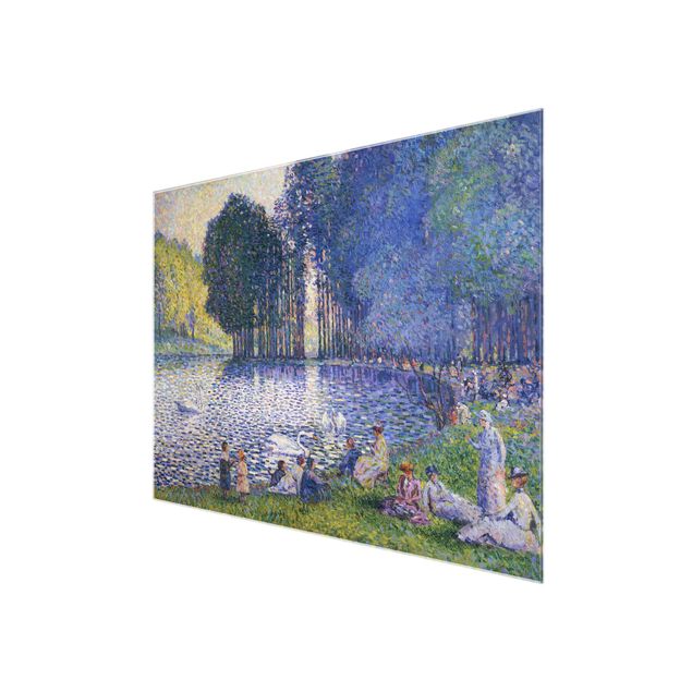 Obrazy na szkle krajobraz Henri Edmond Cross - Jezioro w Bois de Bologne