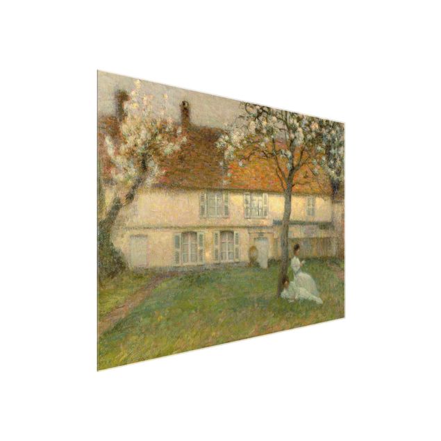 Nowoczesne obrazy do salonu Henri Le Sidaner - Drzewa kwitnące w Gerberoy