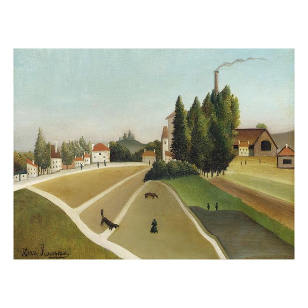 Obrazy nowoczesne Henri Rousseau - Pejzaż z fabryką