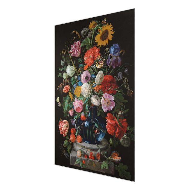 Obrazy nowoczesne Jan Davidsz de Heem - Szklany wazon z kwiatami