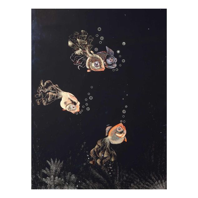 Obrazy na szkle zwierzęta Jean Dunand - Scena podwodna