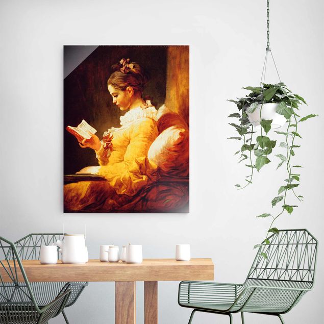 Obrazy na szkle artyści Jean Honoré Fragonard - Czytająca dziewczyna