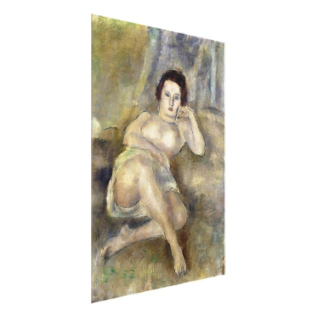 Obrazy na szkle artyści Jules Pascin - Młoda kobieta w pozycji leżącej