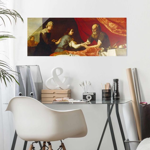 Obrazy na szkle artyści Jusepe de Ribera - Izaak i Jakub