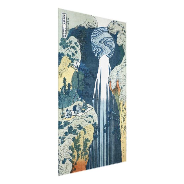 Obrazy na szkle krajobraz Katsushika Hokusai - Wodospad Amidy