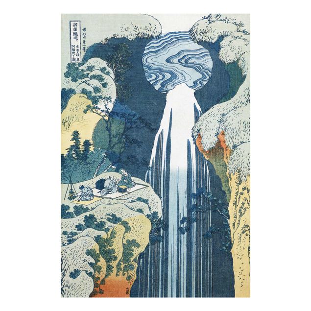 Obrazy na szkle wodospad Katsushika Hokusai - Wodospad Amidy