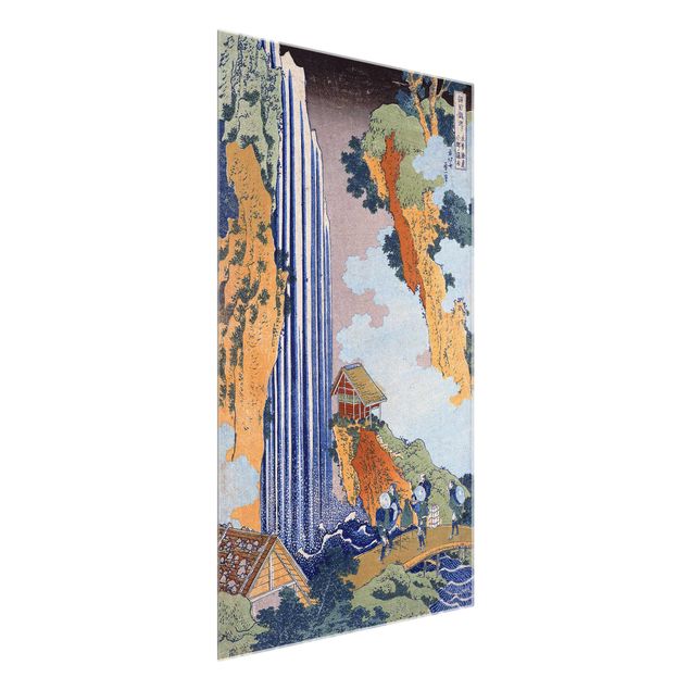 Obrazy na szkle krajobraz Katsushika Hokusai - Wodospad Ono