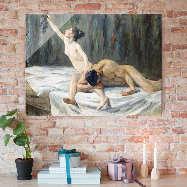 Obrazy na szkle erotyka Max Liebermann - Samson i Delila