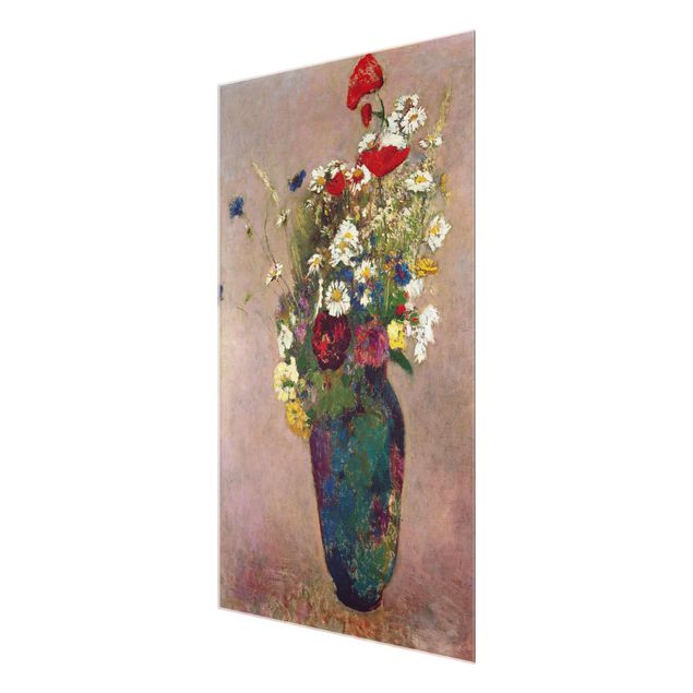 Nowoczesne obrazy do salonu Odilon Redon - Wazon na kwiaty z makami