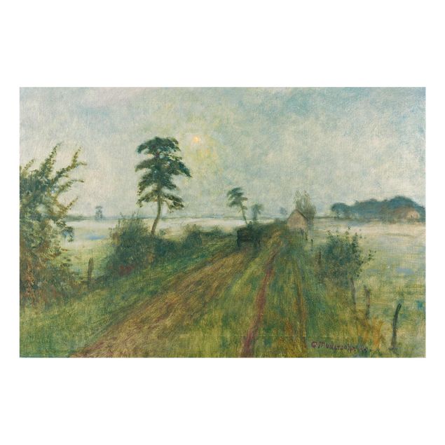 Obrazy na szkle krajobraz Otto Modersohn - Wieczorny nastrój na wrzosowisku