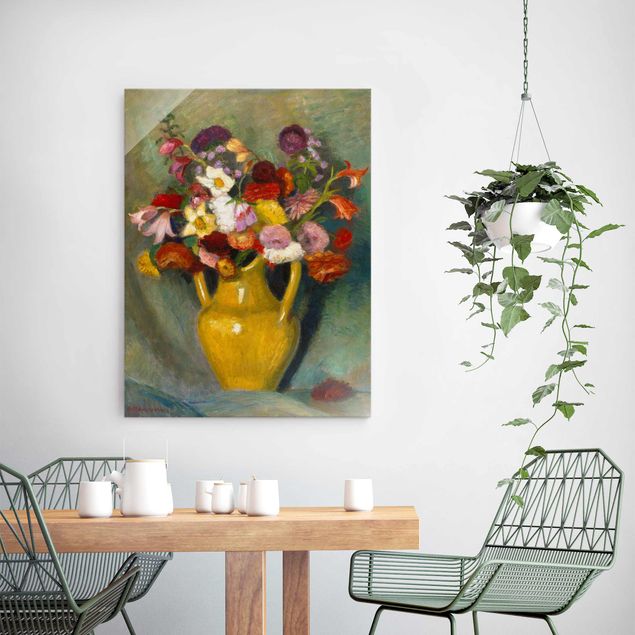 Obrazy na szkle portret Otto Modersohn - Kolorowy bukiet kwiatów