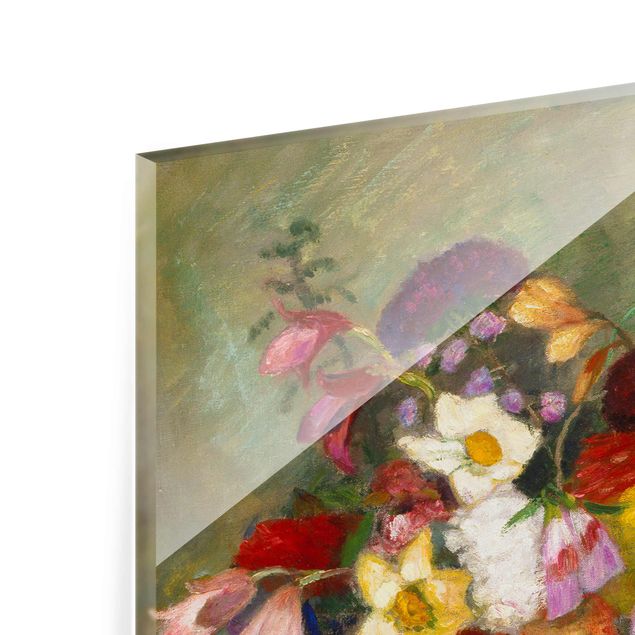 Martwa natura obraz Otto Modersohn - Kolorowy bukiet kwiatów