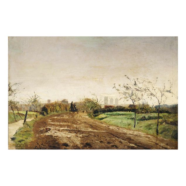 Obrazy na szkle krajobraz Otto Modersohn - Poranny pejzaż z powozem