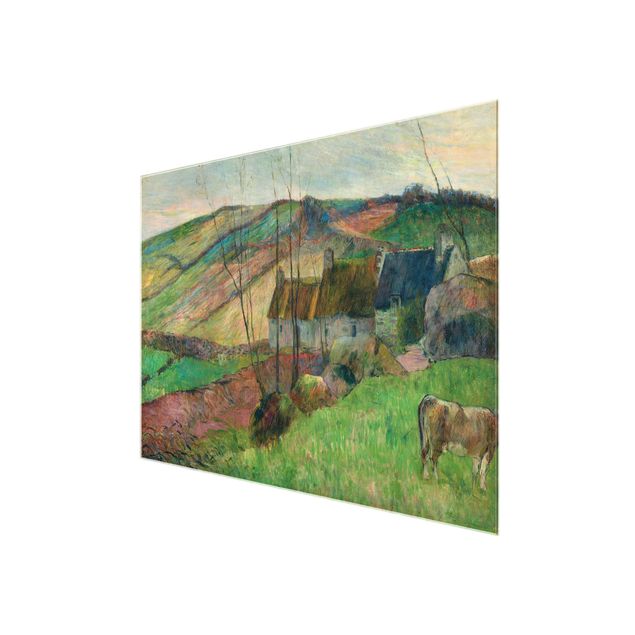 Obrazy na szkle krajobraz Paul Gauguin - Gospodarstwa rolne